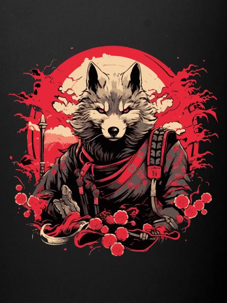 Japanese Wolf Samurai
