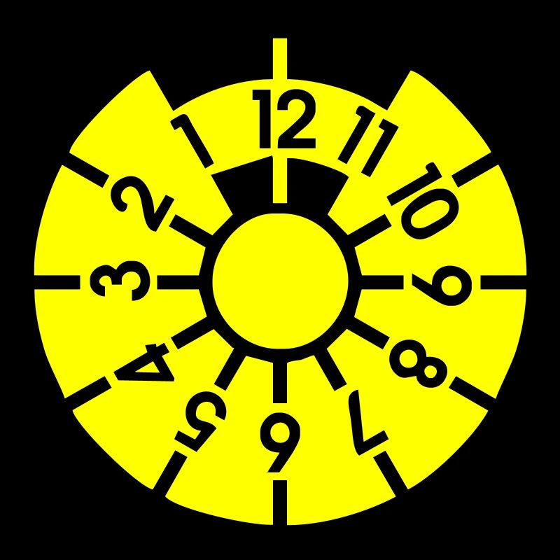 TÜV badge, dyeable and rotatable