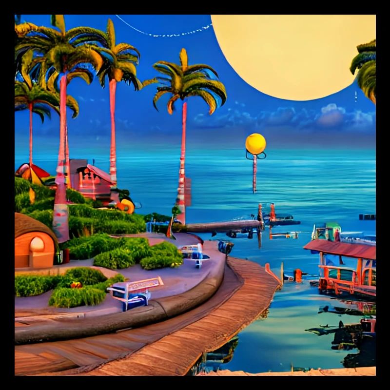 Palm beach au clair de lune