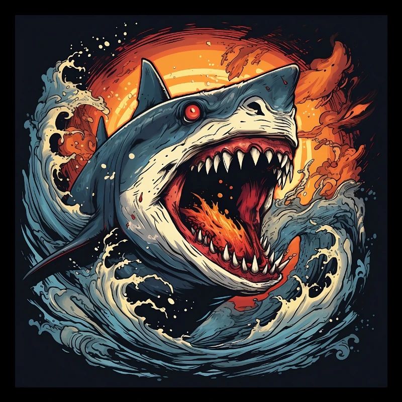 Requin en feu