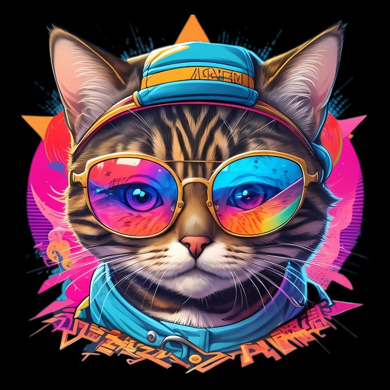 colored cool cat