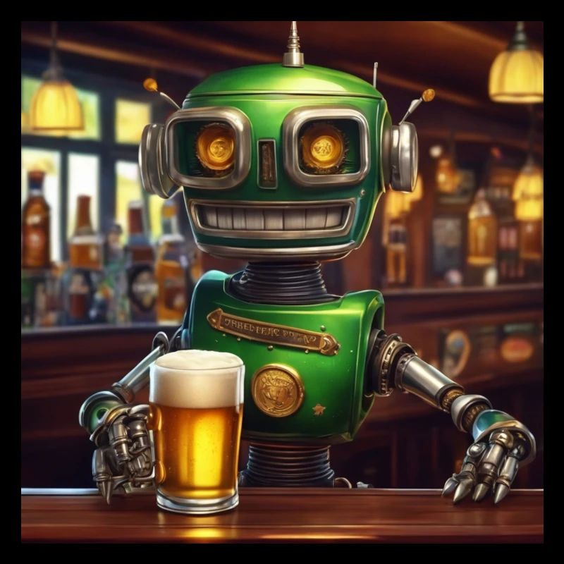 Friendly beer robot from the pub next door