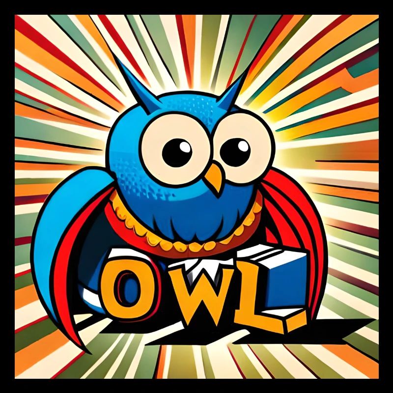 Hibou - Chouette - Dessin illustration oiseau