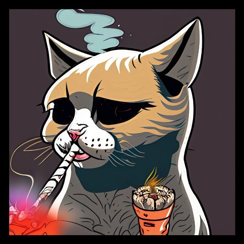 Kiffende Katze