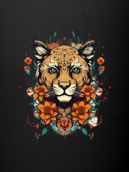 Design rétro Cool Tiger