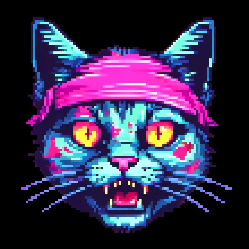 8-bit Zombie Cat