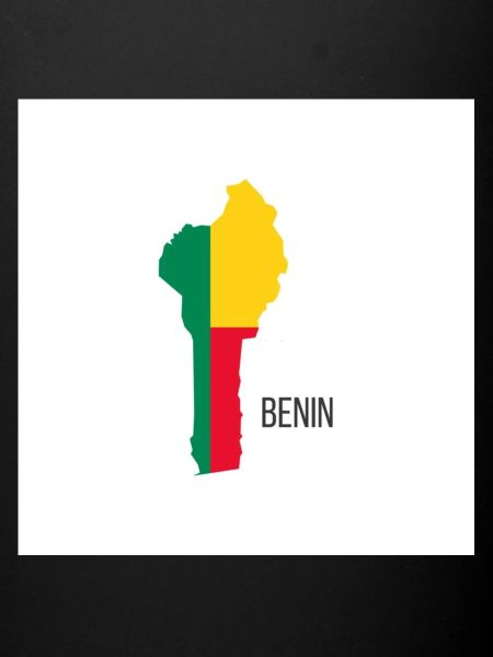 Drapeau du Bénin, Carte