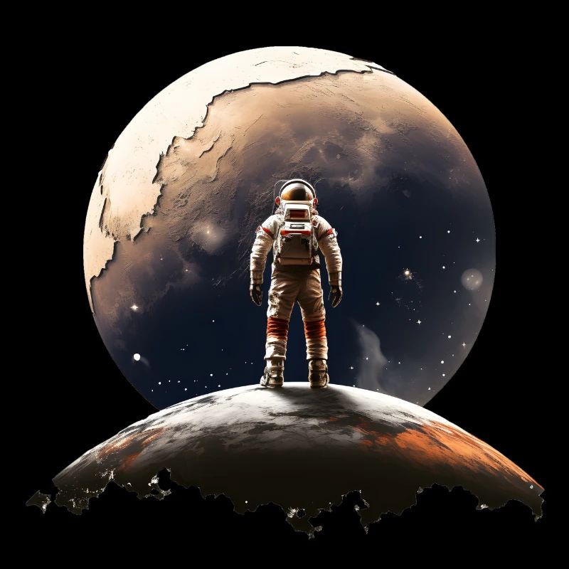 Grandioses Universum: Kontemplativer Astronaut