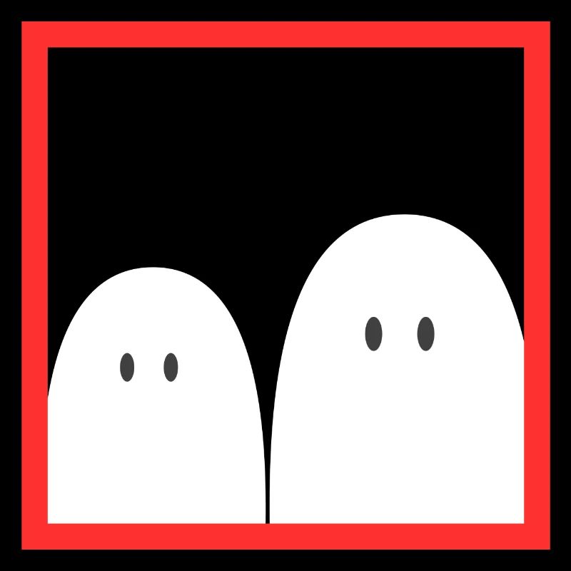 Ghost in a red frame
