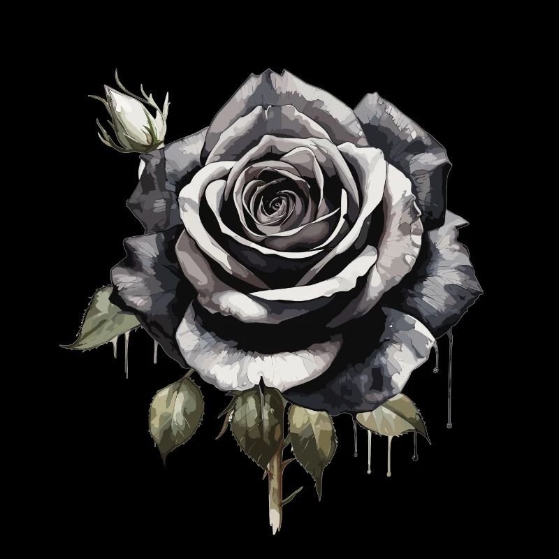 Rose à l’aquarelle