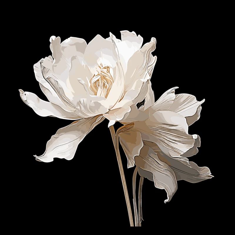 Tulipe au design délavé