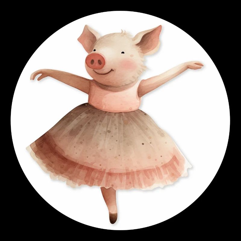 Piggy dancing ballet