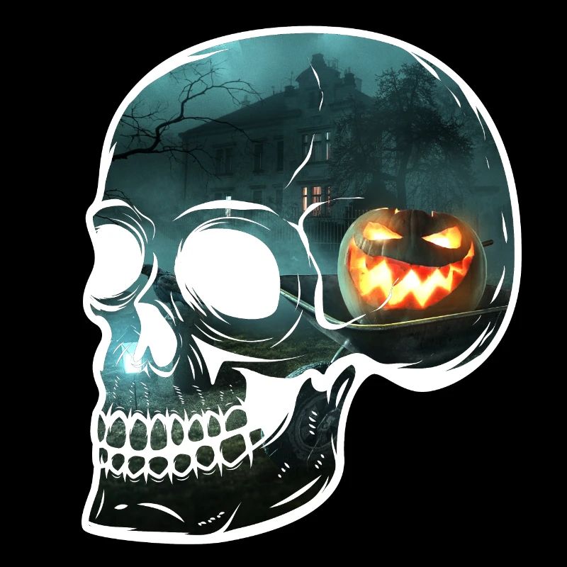 Skull terrifying vision