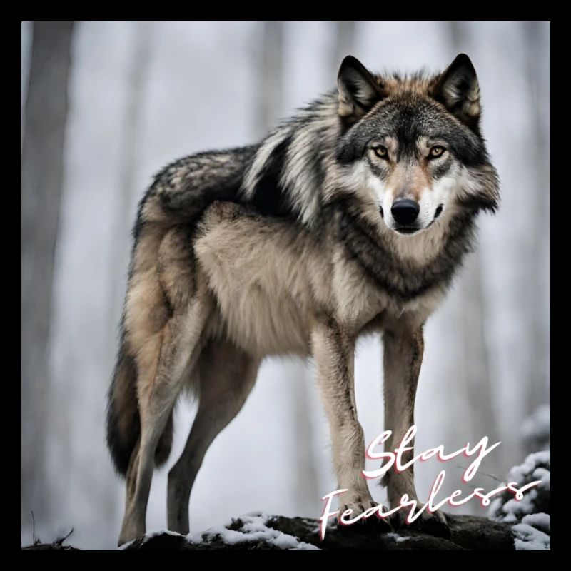 Stay Fearless - Wolf Design