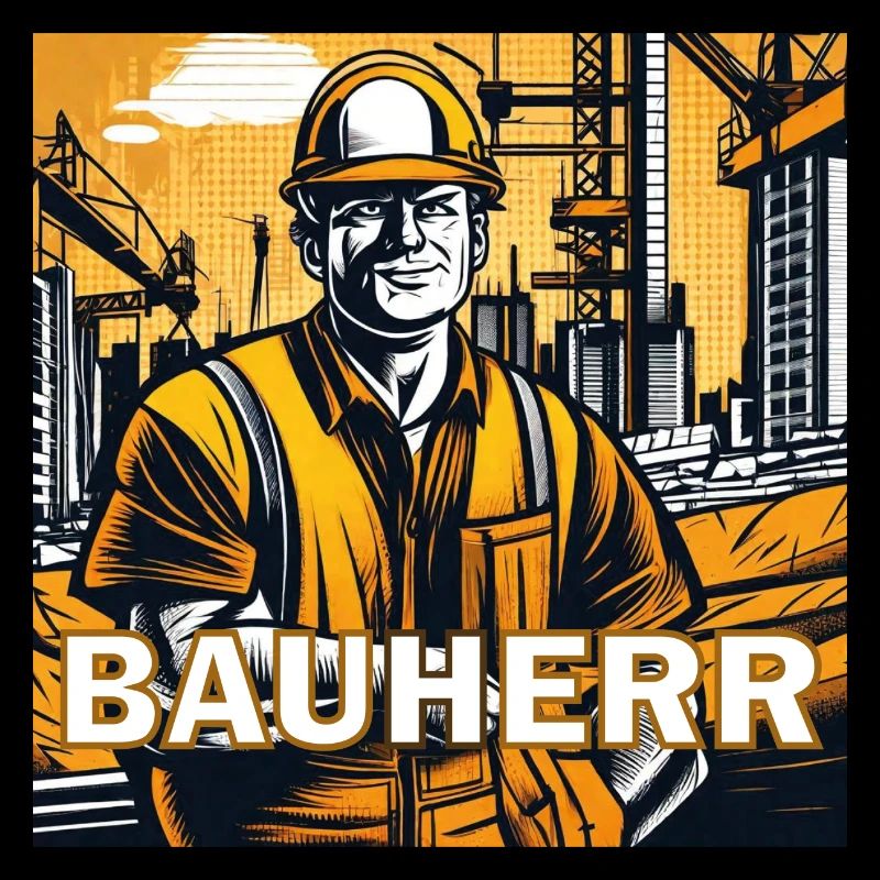 Bauherr auf Baustelle