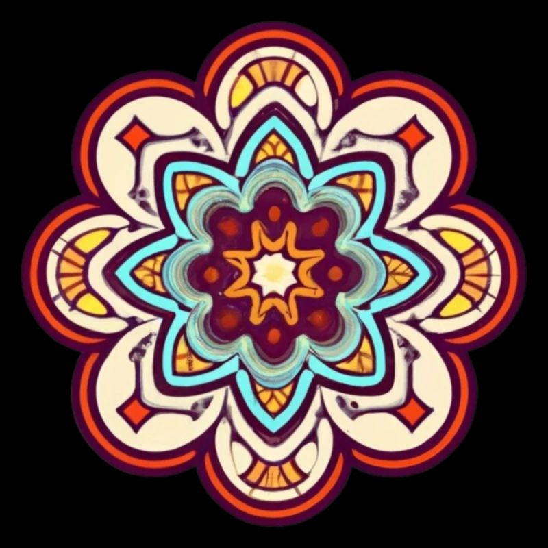 fleur inspiré d'art traditionnel australien