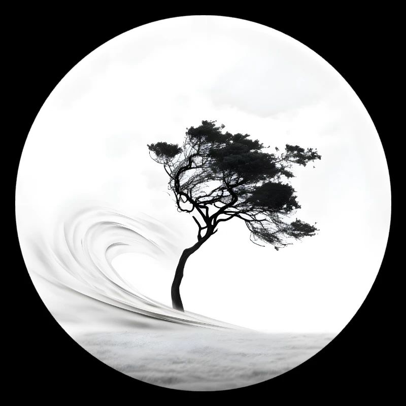 Un petit arbre dans la tempête