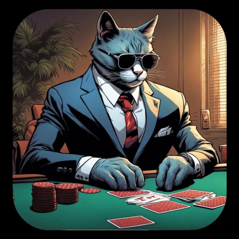 Poker Face Cat