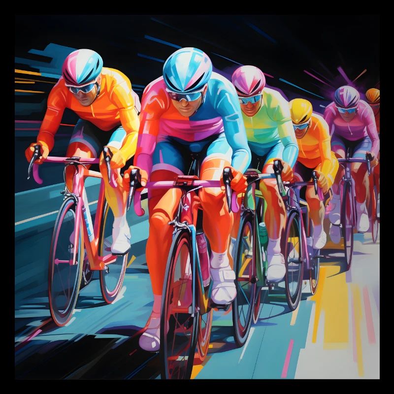 Neon Cyclists