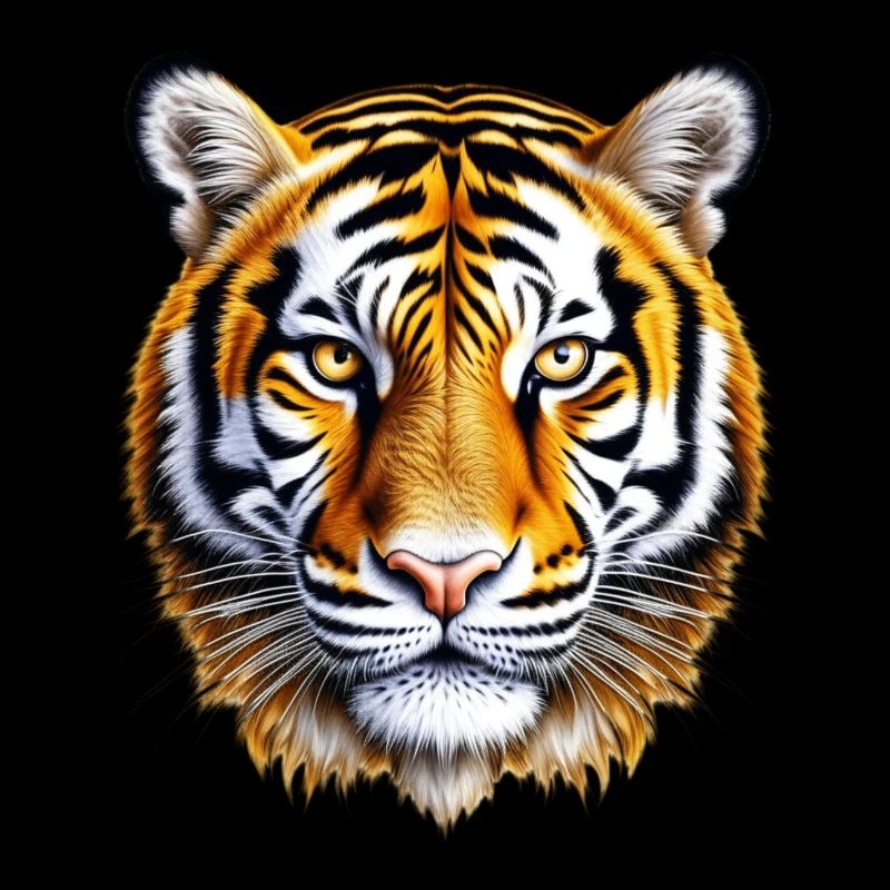 Orangefarbenes Tigergesicht