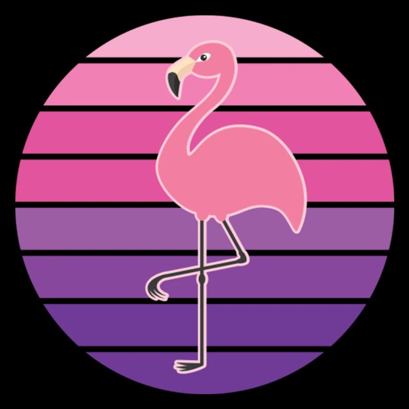 Flamingo Bird Retro Sunset