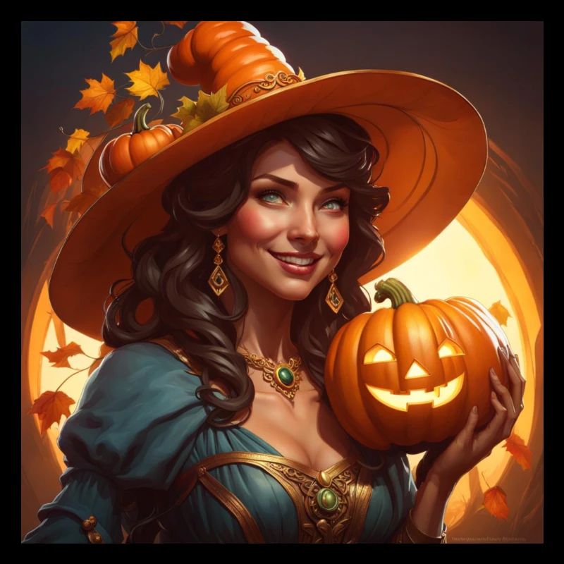 Halloween Pumpkin Witch Witch