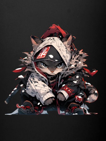 Cute Samurai Cat