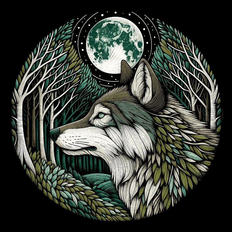 Loup du silence nocturne