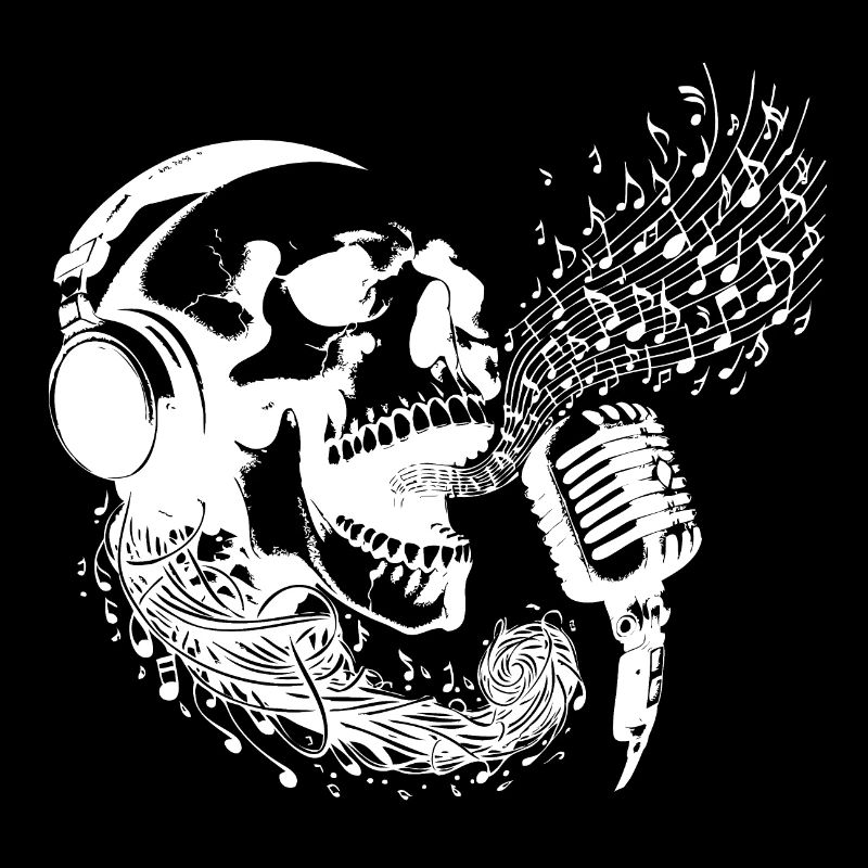 Vanitas Singender Schädel Kopfhörer INVERS