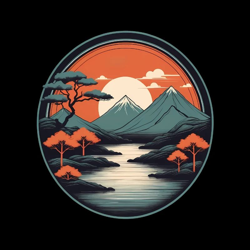 Wunderschöne Zen-Berglandschaft