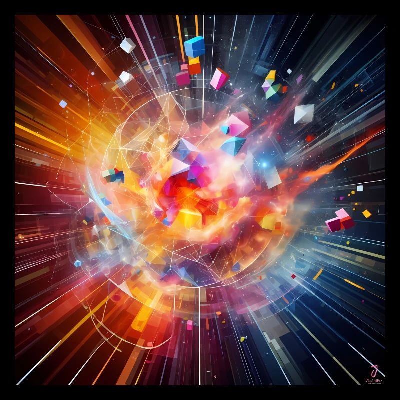 Abstrakte Explosion des Nebels