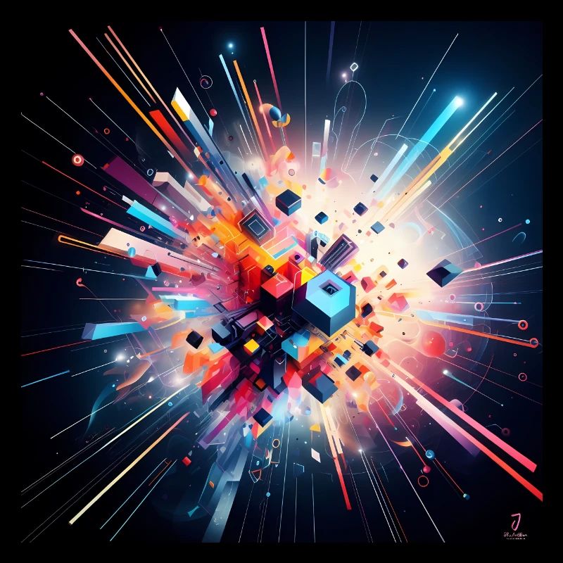 Geometrische abstrakte Explosion