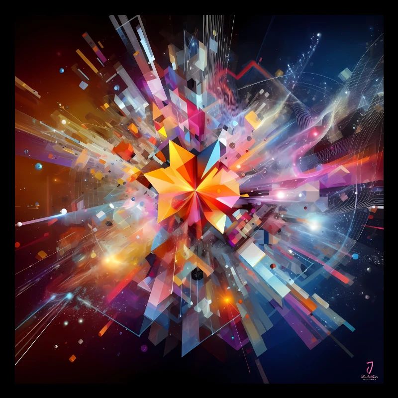 art abstrait explosion d'étoile