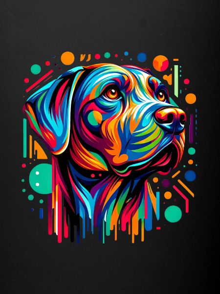 Chien peint six