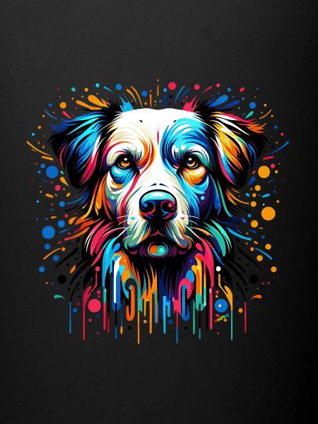 Chien peint neuf