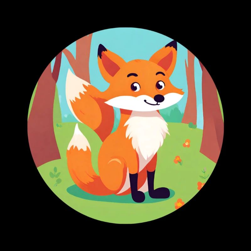 Fox in the autumn forest