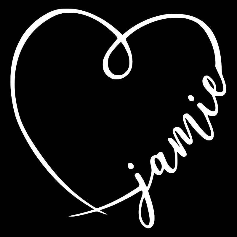 Jamie Nom Calligraphie Coeur