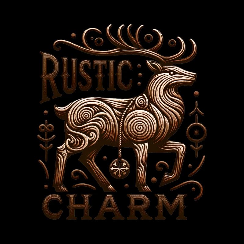 Renne rustique – conception de sculpture sur bois