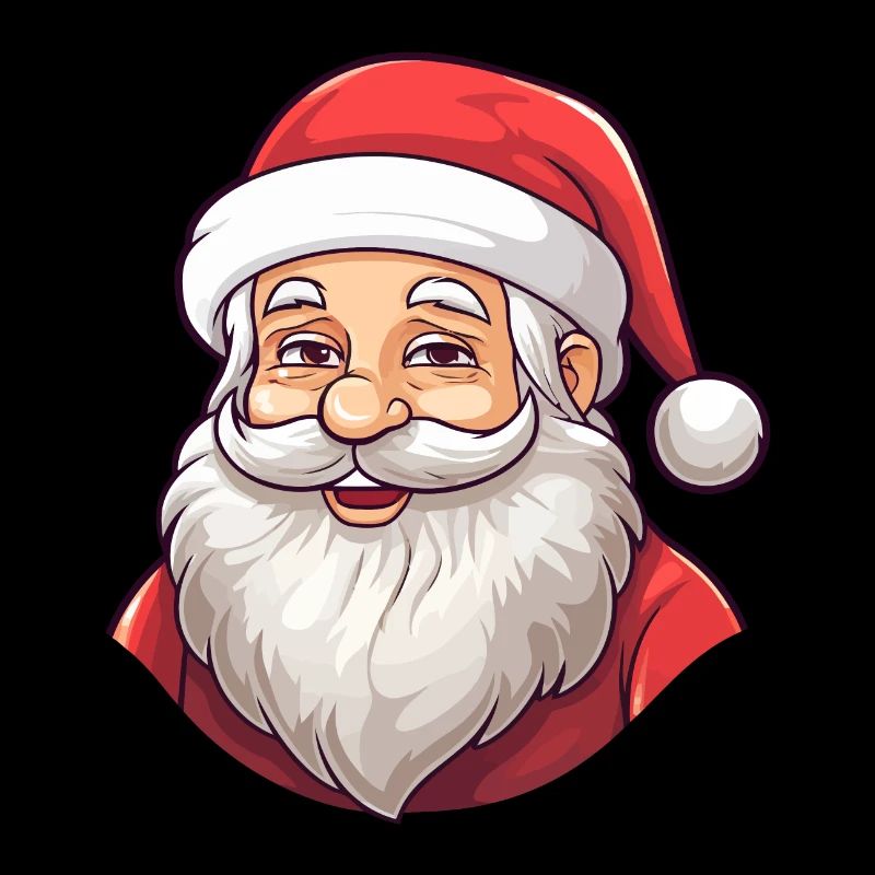 Süsser Weihnachtsmann mit Bart und Mütze