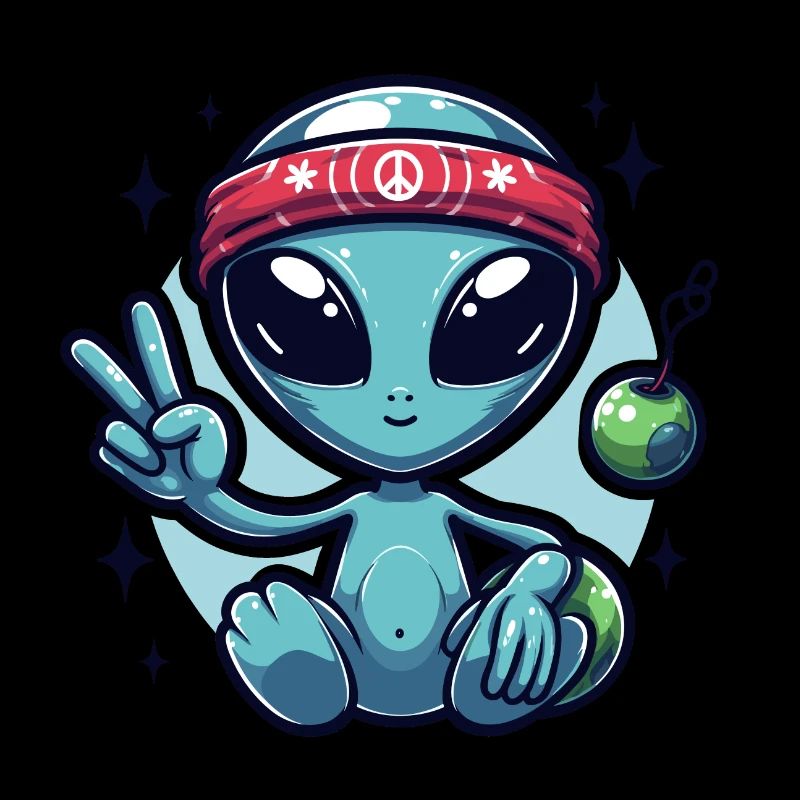 Sympathique extraterrestre de dessin animé