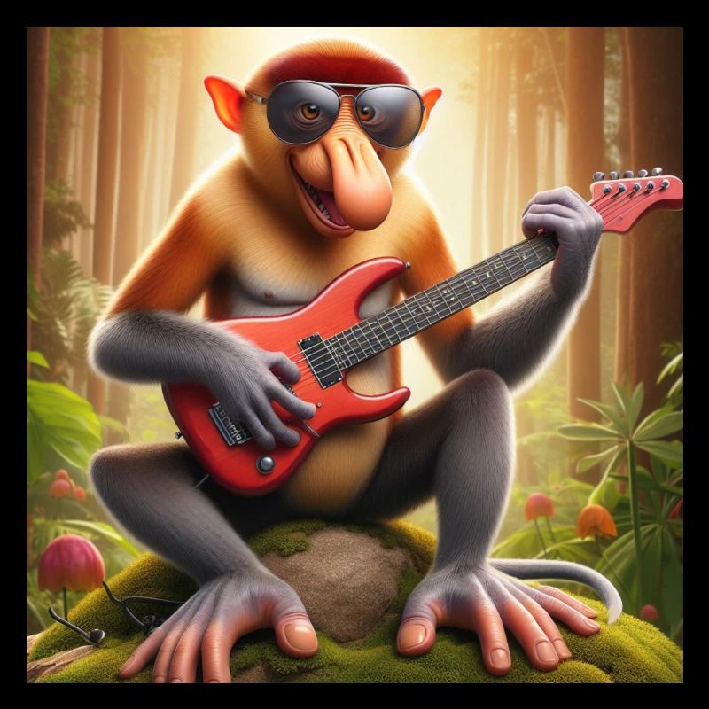 Nasenaffe, Nose Monkey, Guitar Monkey