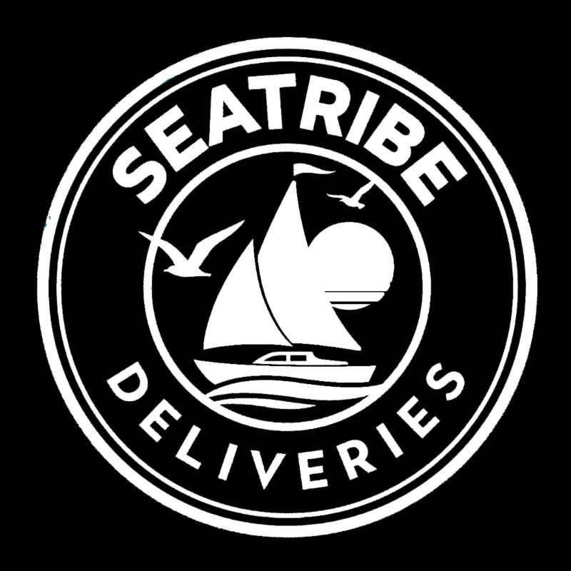 Nautical sailboat design with seagull and sun