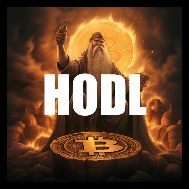 Conception de la blockchain Hodl Bitcoin Crypto