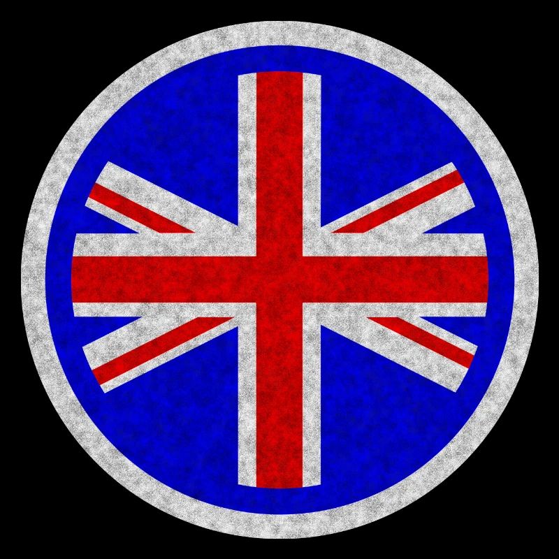 Drapeau de l’Union Jack du Royaume-Uni bleu Mod en détresse blanc