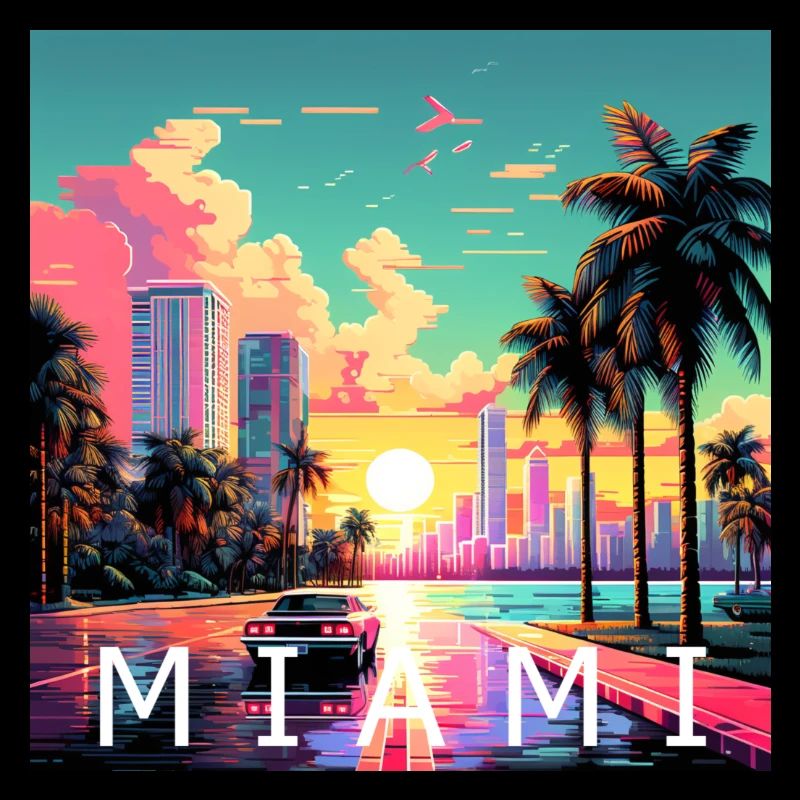 Miami in Pixel 32 Bit