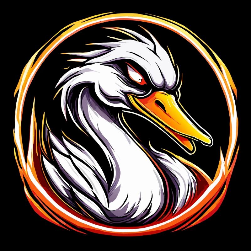 angry swan