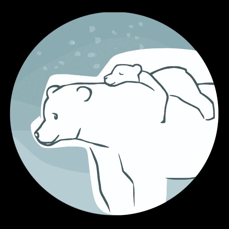 Ours polaire avec ourson