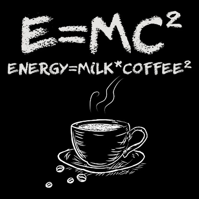 E MC2 Funny Science Coffee Café au lait énergétique