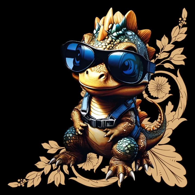 Cooler Dinosaurier, rockig, romantisch