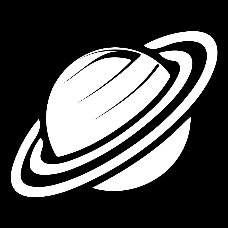 Planet Saturn mit Ringen im Sonnensystem
